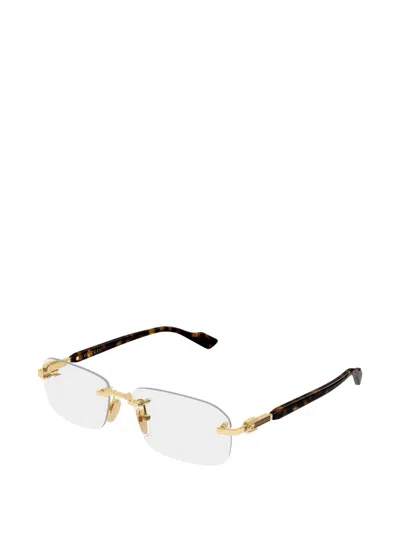 Gucci Rimless Rectangle-frame Glasses In Multi