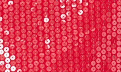 1.state Drape Back Sequin Top In Deep Rouge
