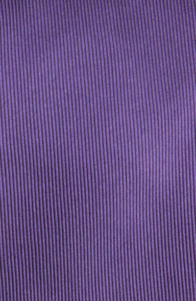 Duchamp Solid Silk Tie In Purple