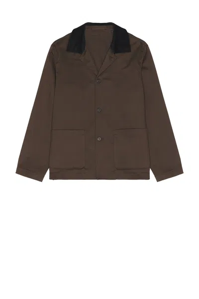 Theory 4 Button Jacket In Brown