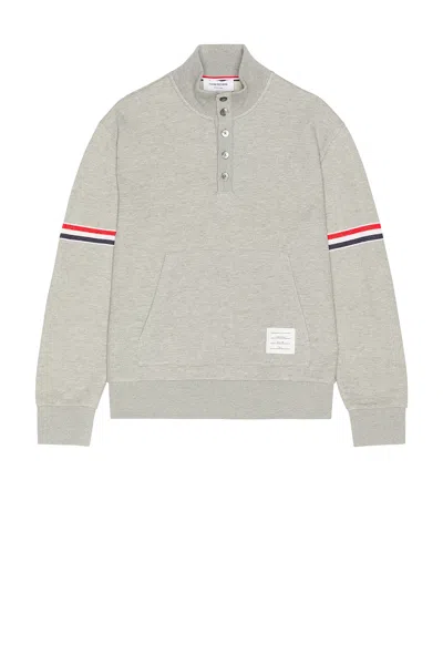 Thom Browne Rwb Engineered Stripe Loopback Sweatshirt In Gray