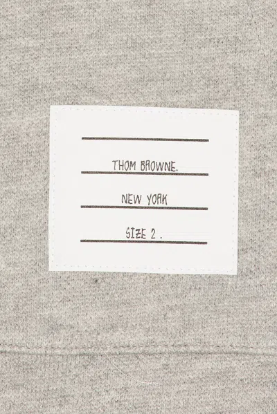 Thom Browne Rwb Engineered Stripe Loopback Sweatshirt In Gray