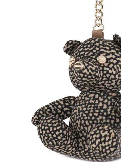 Borbonese Bear Keychain In Multi