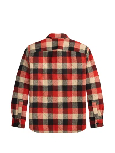 Rrl Check-pattern Shirt In Red