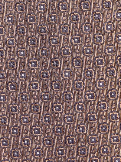 Canali Geometric-pattern Tie In Brown