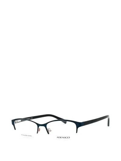 Adensco Ladies Blue Rectangular Eyeglass Frames Ad230 In White