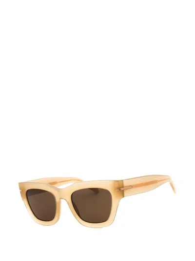 Hugo Boss Rectangle-frame Sunglasses In Brown