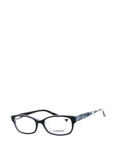 Bebe Ladies Multi-color Rectangular Eyeglass Frames Bb5183 In Black