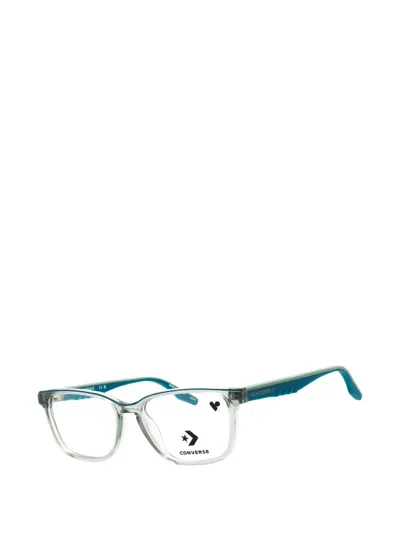 Converse Unisex Transparent Rectangular Eyeglass Frames Cv5121n In Metallic