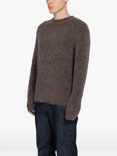 Minimum Fraser Brushed-effect Sweater In Brown