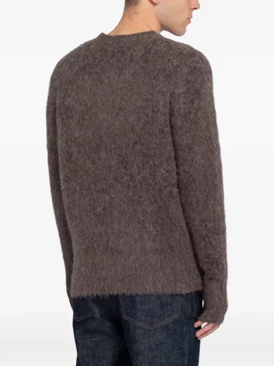Minimum Fraser Brushed-effect Sweater In Brown