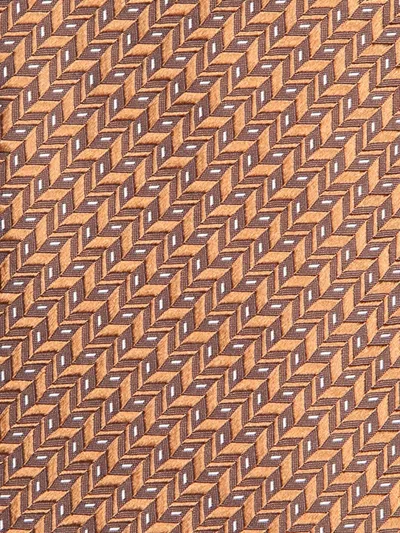 Canali Geometric-pattern Tie In Brown