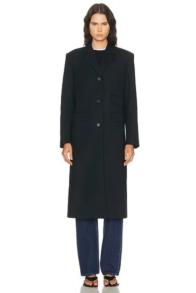 Eaves Kai Compact Suiting Coat In Black