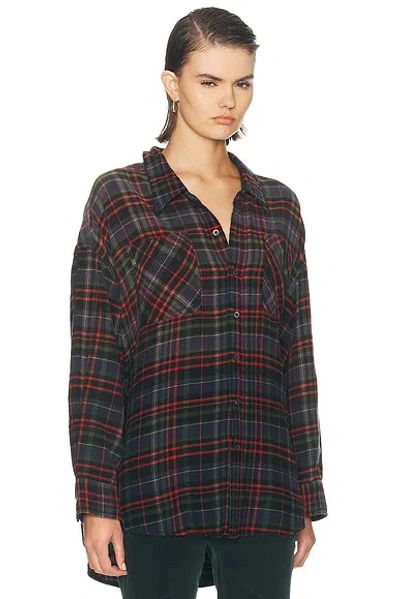 R13 Drop Neck Workshirt In Multi
