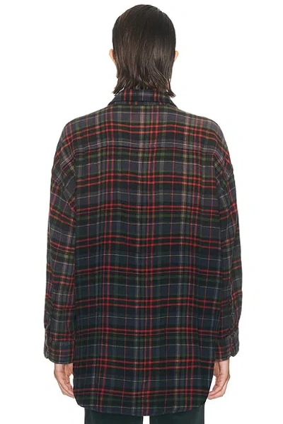 R13 Drop Neck Workshirt In Multi