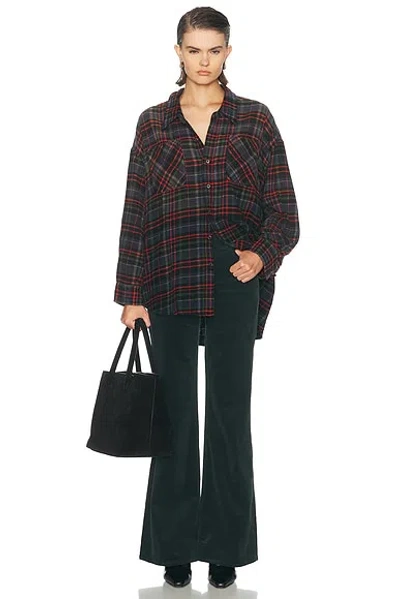 R13 Drop Neck Workshirt In Multi