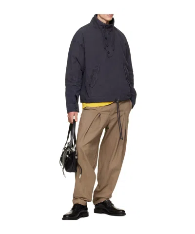 Entire Studios Single-breasted Casual Pullover Jacket In Blue