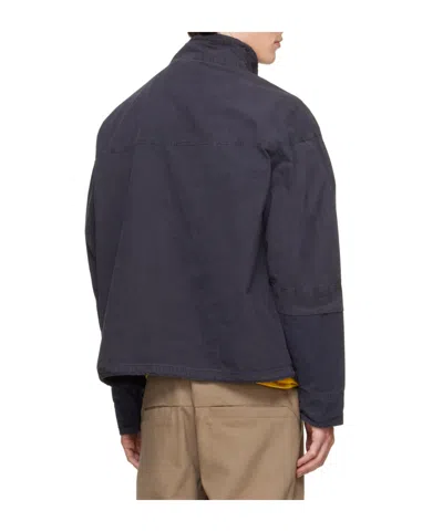 Entire Studios Single-breasted Casual Pullover Jacket In Blue