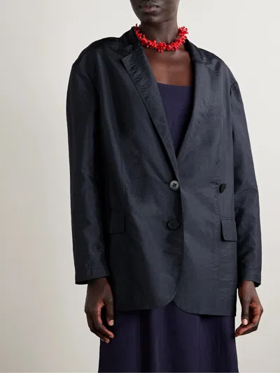 Tibi Liam Oversized Shell Blazer In Blue