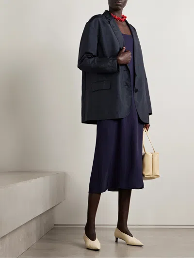 Tibi Liam Oversized Shell Blazer In Blue
