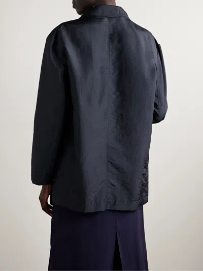 Tibi Liam Oversized Shell Blazer In Blue
