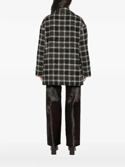 Herno Check-pattern Double-breasted Jacket In Multi