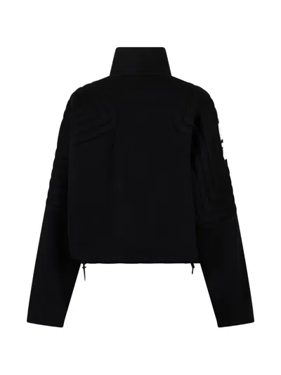 Dsquared2 Padded-panel Logo-patch Jacket In Black