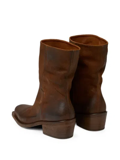 Marsèll Distressed-effect Square-toe Boots In Multi
