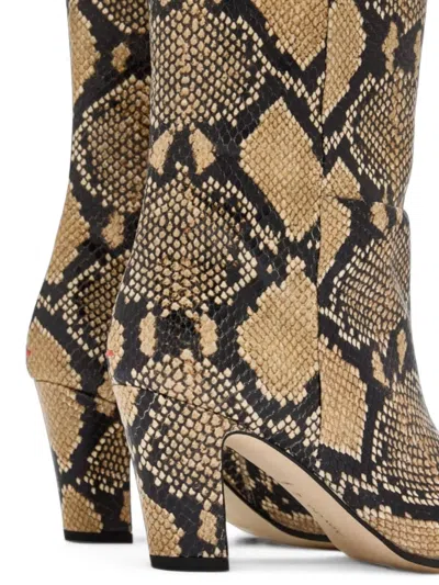 Aeyde Silva Snake-effect Knee-high Boots In Multi