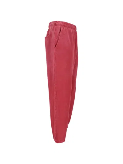 Entire Studios Washed-effect Drawstring Track Pants In Red