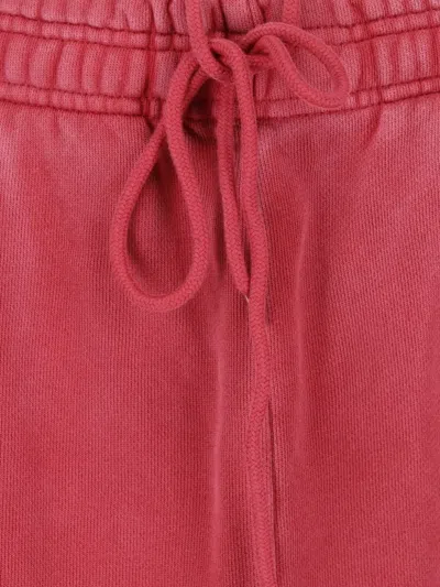 Entire Studios Washed-effect Drawstring Track Pants In Red