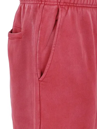Entire Studios Washed-effect Drawstring Track Pants In Red