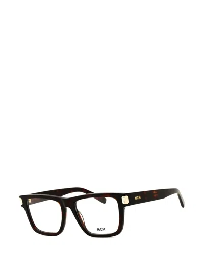 Mcm Rectangle-frame Glasses In Brown