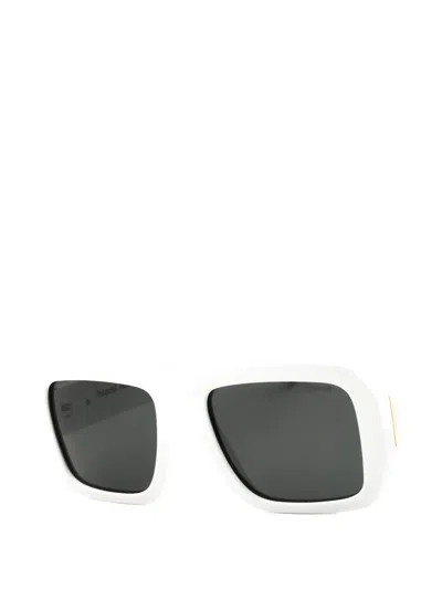 Polaroid Oversized Rectangle-frame Sunglasses In White