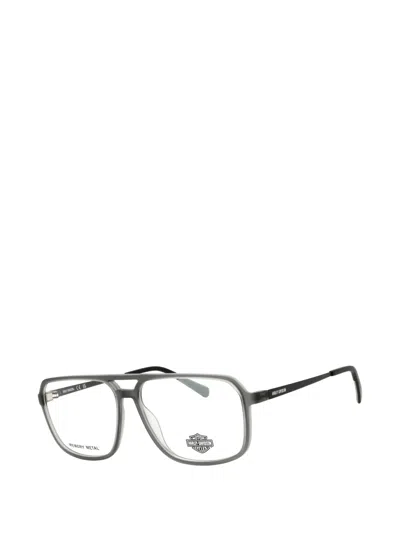 Harley-davidson Rectangle-frame Glasses In Gray