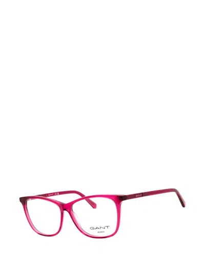 Gant Rectangle-frame Glasses In Pink