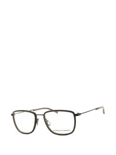 Porsche Design Rectangle-frame Glasses In Black