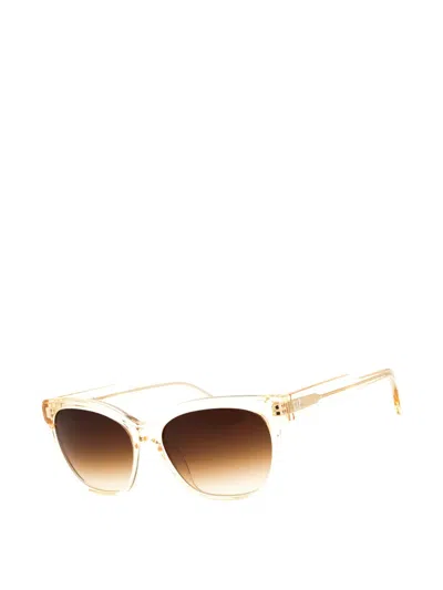 Gap Ladies Gold Tone Rectangular Sunglasses Sgp021 In Nude