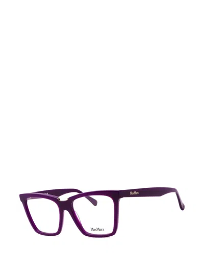 Max Mara Ladies Multi-color Rectangular Eyeglass Frames Mm5111 In Purple