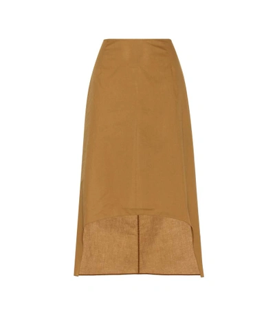 Marni Cotton Skirt In Brown