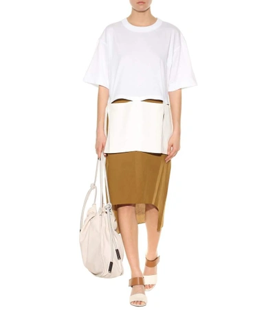 Shop Marni Cotton Skirt In Brown