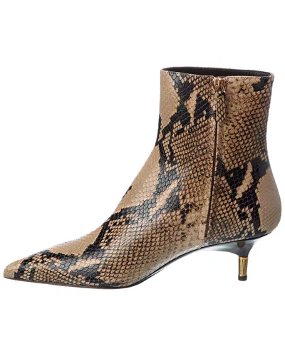 Khaite Bella Python-embossed Leather Bootie In Animal Print
