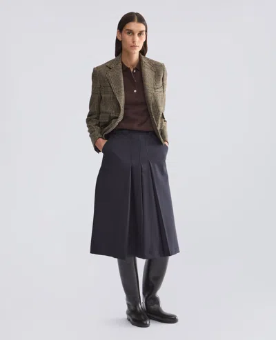 Aspesi Check-pattern Virgin Wool Jacket In Gray