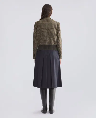 Aspesi Check-pattern Virgin Wool Jacket In Gray