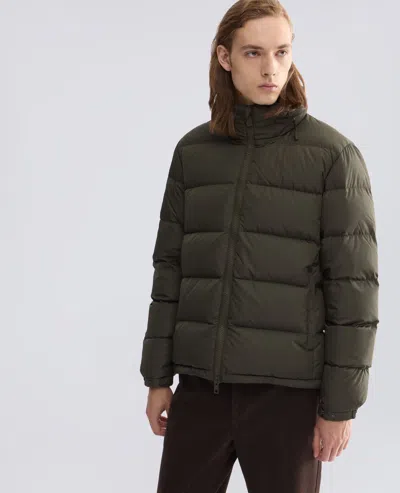 Aspesi Zip Puffer Jacket In Green