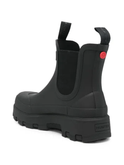 Hunter Elements Logo-patch Chunky-sole Boots In Black