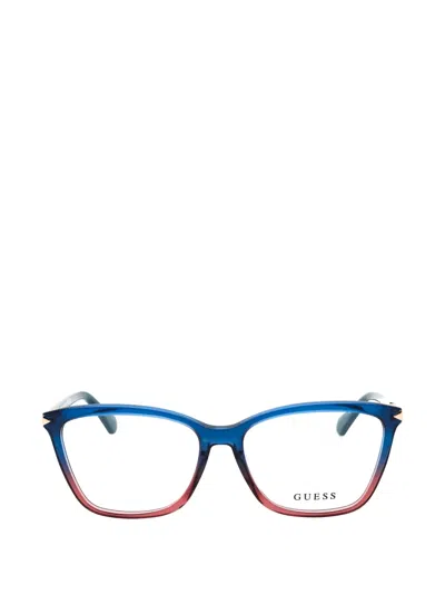Guess Usa Gradient-effect Rectangle-frame Glasses In Multi