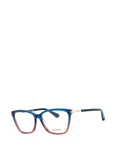 Guess Usa Gradient-effect Rectangle-frame Glasses In Multi