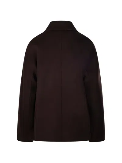 S Max Mara Button-up Patch-pocket Jacket In Brown