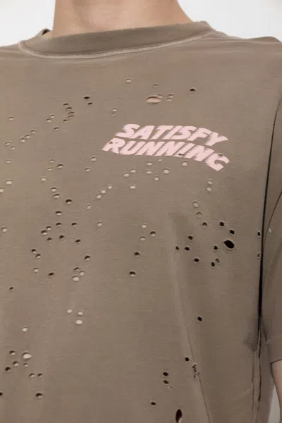 Satisfy Mothtech Distressed T-shirt In Gray